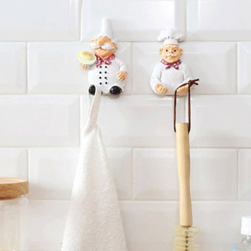 2Pcs Resin Mobile Power Plug Line Hook Chef Wall Hooks